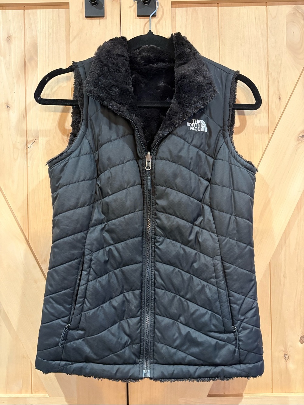 The North Face Women's Black Quilted Reversible Vest